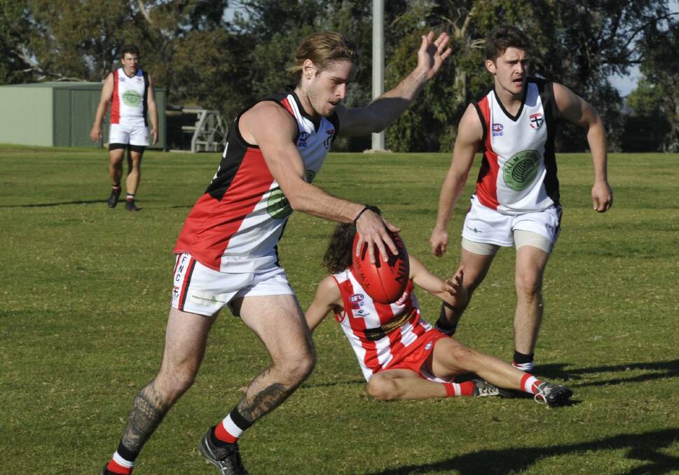 SAINT RETURNS: North Wagga welcome back midfielder Corey Watt for Saturday's battle for third spot at The Rock. Picture: Peter Doherty