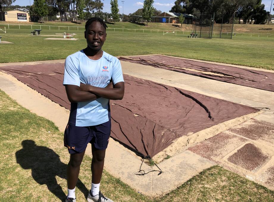 JUMPING FOR JOY: Kippy Langat, 16, is one of the Southern Sports Academy's individual scholarship recipients. Picture: Peter Doherty