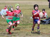 ENGAGING WITH THE GAME: Wagga junior clubs Brothers and Kangaroos in action after the COVID ban lifted in 2020. Picture: Les Smith