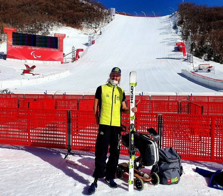 LONG JOURNEY: Weethalle's Josh Hanlon in Beijing for the Winter Paralympic Games. It's been a stunning road from severe illness to skiing for Australia. 