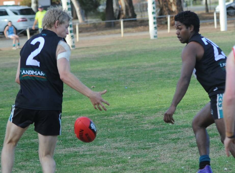KEY CONTRIBUTORS: Chris Bell and Shannon Charlie were instrumental in the Jets' win at Barellan.