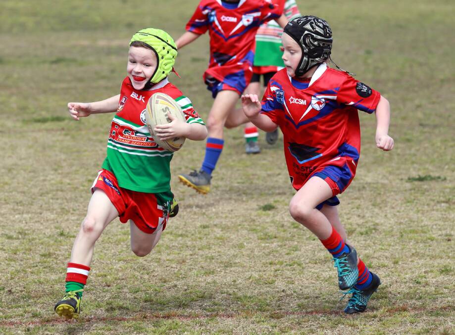 Les Smith captures some highlights as Brothers took on Kangaroos in the under 6s last Saturday. 