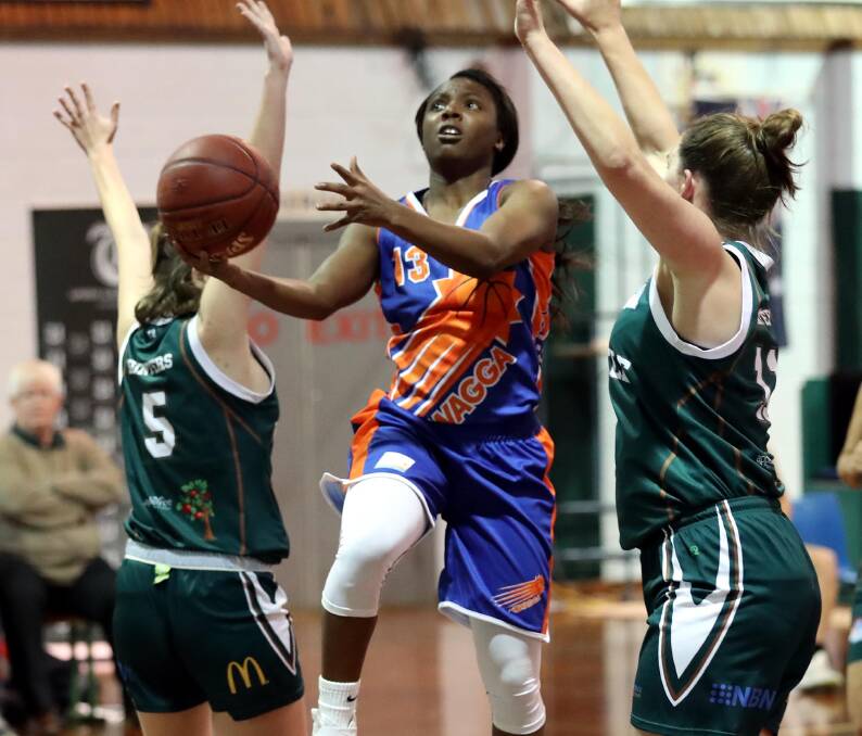 RETURNING: Wagga Blaze import Shakera Barnes will be back for another season as the defending premiers aim to go back-to-back. Picture: Les Smith