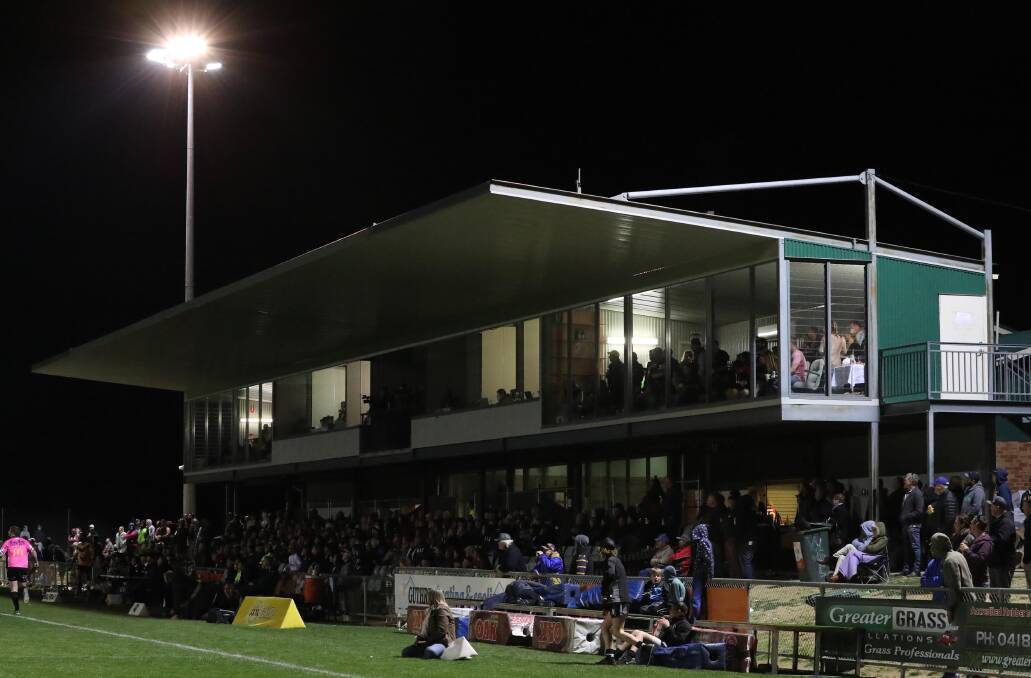 Wagga's number one rugby league ground at Equex Centre in use for this year's twilight Group Nine grand final. The venue was built on the back of significant volunteer investment.