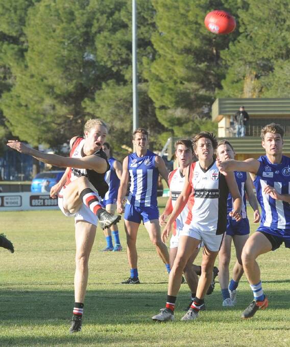 Josh Hanlon in action for North Wagga against Temora earlier this month