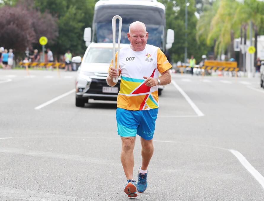 CHAMPION OF THE SPORT: Bill Jacob in Wagga in 2018 after he was invited to take part in the Queen's Baton Relay for the Commonwealth Games.