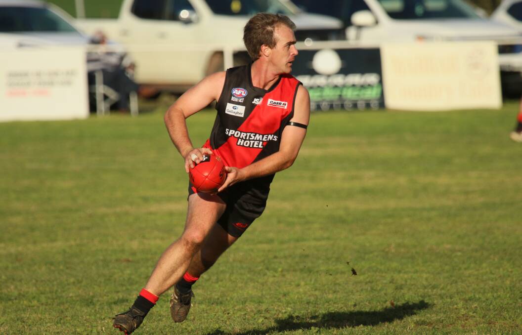 Mitch Taylor played his 250th game for the Bombers when they played Barellan in the middle of the year. Picture: Cathie Fox