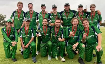 HAPPY DAYS: Wagga City Cats completed a hat-trick of second grade premierships when they beat St Michaels by five wickets on Saturday. The club also won the third grade decider.