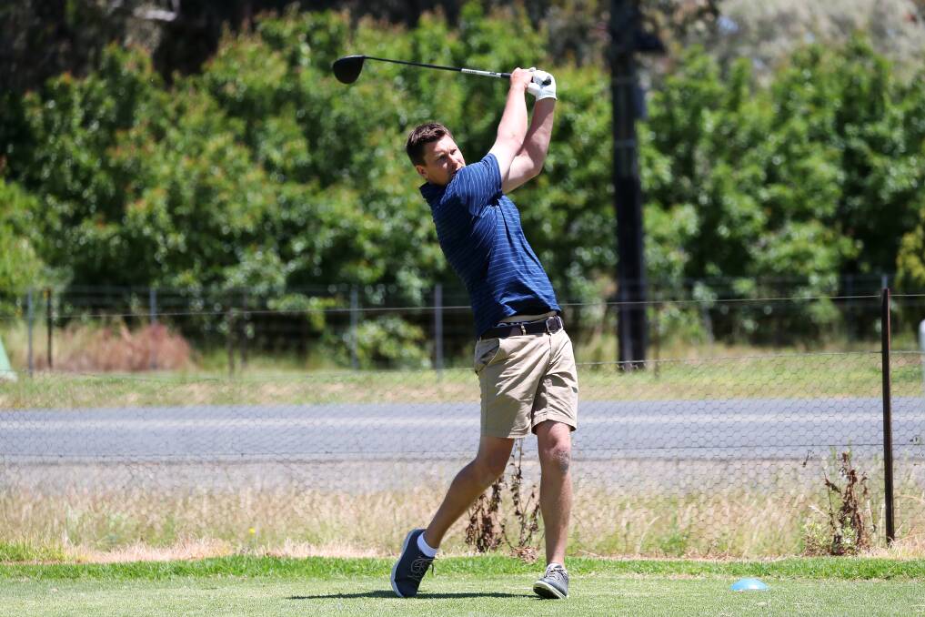 THE CHASING PACK: First-round leader James Elliott is at the head of the list of players behind defending champion Bart Carroll heading into the third round of the Wagga Country Club Championship. Picture: Emma Hillier