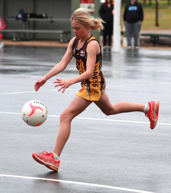 Les Smith captures some of the Hawks under 13s on the court and field at Coolamon last week