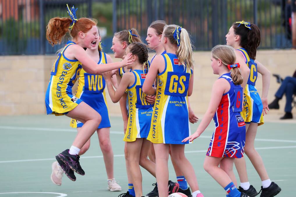 Eastlakes U11 netballers and U12 footballers were among their grand final winners. Pictures: Emma Hillier
