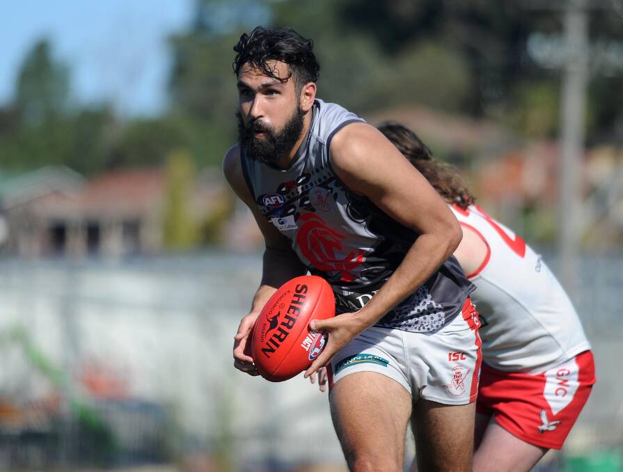 Chris Jackson in last year's Riverina League preliminary final. Picture: Laura Hardwick