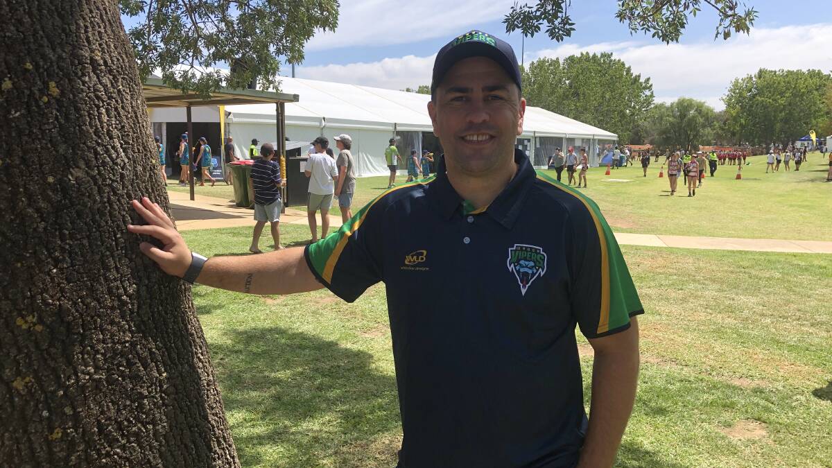 Former NRL star Jamie Soward was a proud ambassador at the Junior State Cup southern touch event. Picture: Peter Doherty