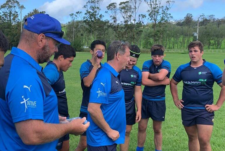 IMPORTANT MESSAGE: Rugby program coach Richard Skellern addresses players. The Southern Sports Academy has focussed on building resilience and helping athletes through the disruption of the pandemic. 