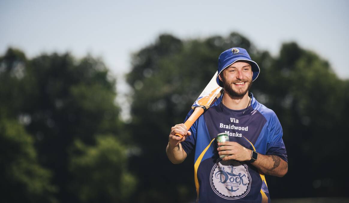 Temora's new signing, Jake Whyte, pictured during the cricket season in Canberra last year. Whyte previously played with Tuggeranong Hawks in Canberra. Picture: Rohan Thomson, The Canberra Times