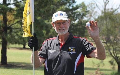 ONE TO REMEMBER: Coolamon's Bruce Chant was a happy man after the second hole-in-one of his career on Sunday. Picture: Golf NSW