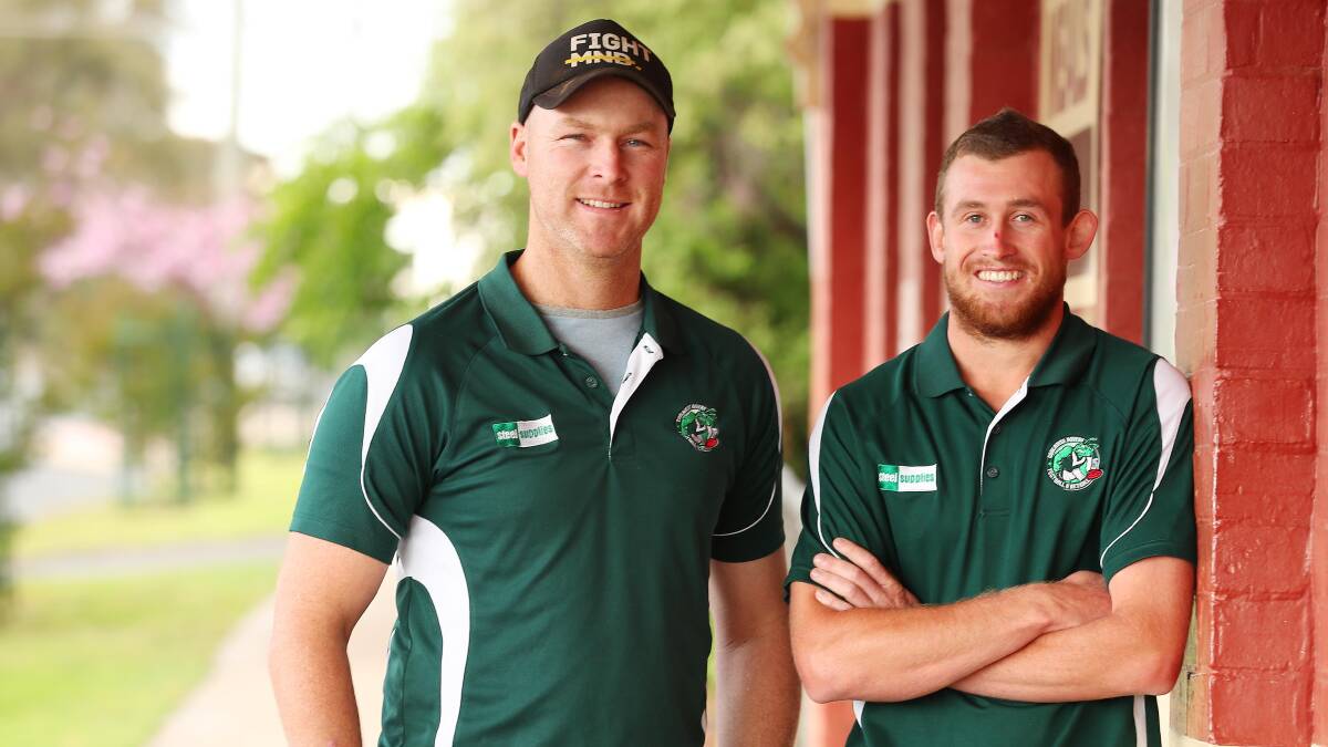 NEW FACES: Incoming Coolamon coach Connor Neyland (left) and Hoppers assistant coach Marshal Macauley who will lead the club into the 2018 season. Picture: Kieren L Tilly