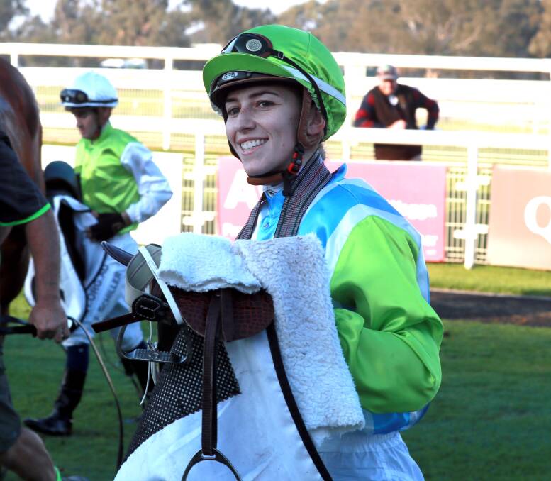 READY TO GO: Wagga apprentice jockey Hannah Williams will be back in the saddle at Albury on Friday after being cleared of serious injury following a fall last week. Picture: Les Smith