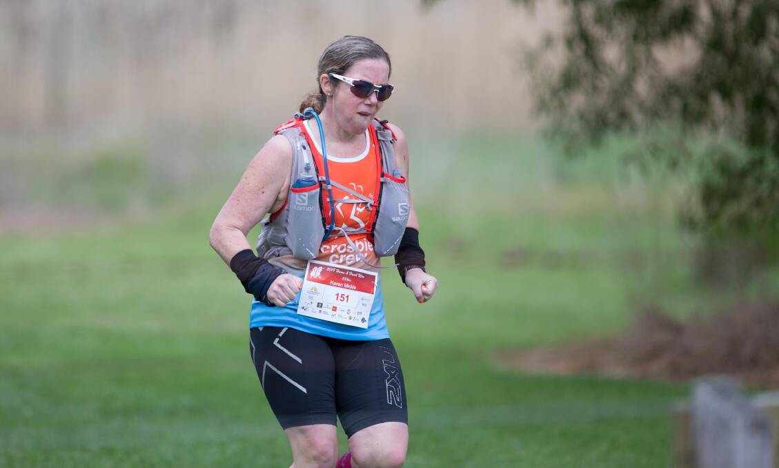 ENDURANCE: Victoria's Karen Mickle in the 100km event at the annual Hume and Hovell Ultra trail run last weekend. 
