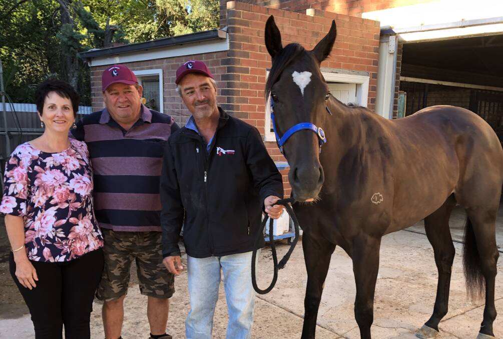 SECOND SLIPPER BUILD-UP: Owners Maria and Noel Penfold, trainer Scott Spackman and two-year-old Rocket Tiger will all get another week of Golden Slipper preparations after the Rosehill meeting was postponed. Picture: Peter Doherty