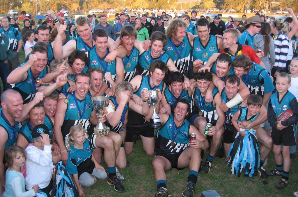 WHAT A CLUB IS ALL ABOUT: 'Not just the team, but all the people in the background who are the ones who make it happen,' says Matt Currie, declaring this his favourite shot of the 2007 premiers.