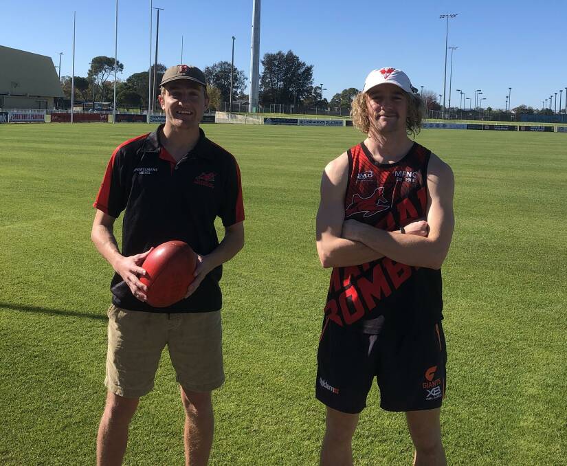 Jack and Zach back at Robertson Oval, nearly two years since sharing in Marrar's last premiership.