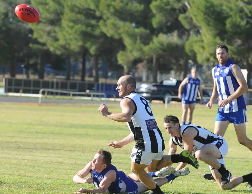Aiken in his first appearance for TRYC last year. He played 12 senior games. This year, he's played 11 games in reserves, featuring in the Pies' best in 10 of them, and kicking 46 goals. So far. Picture: Peter Doherty