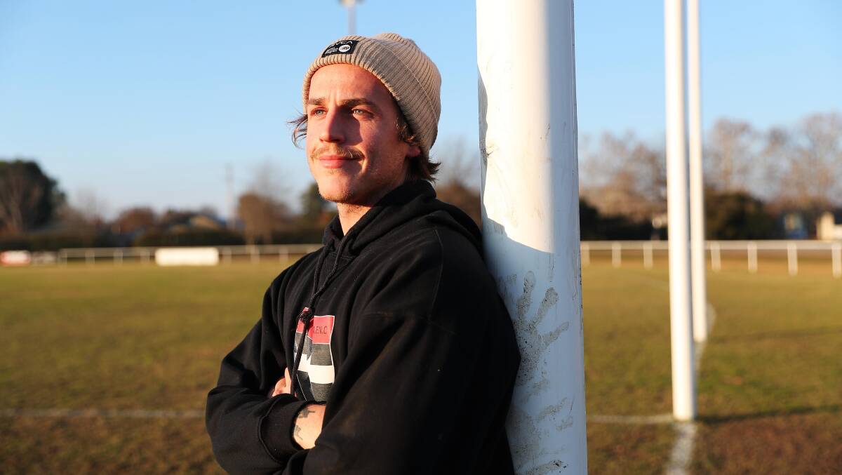IN FORM: North Wagga midfielder Jake May at McPherson Oval ahead of Saturday's game against East Wagga-Kooringal. Picture: Emma Hillier