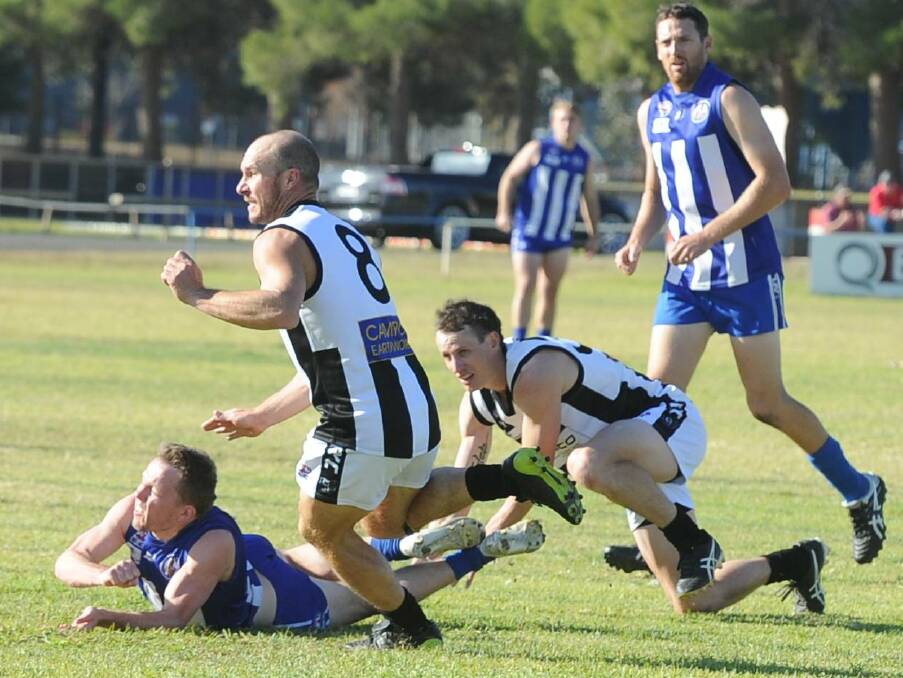 Brad Aiken in his first game for The Rock-Yerong Creek two seasons ago. 