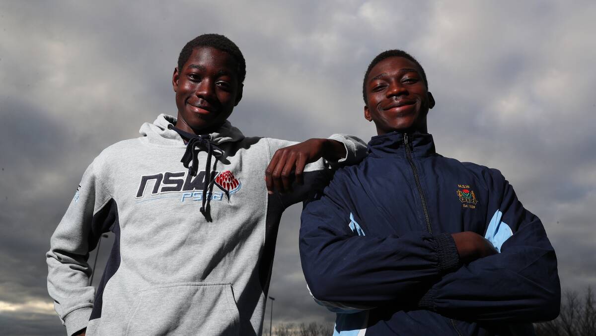 ON TRACK: Daniel Okerenyang (left) and brother Gerard are heading to the Australian Track and Field Championships this week, as well as older brother Godfrey. 