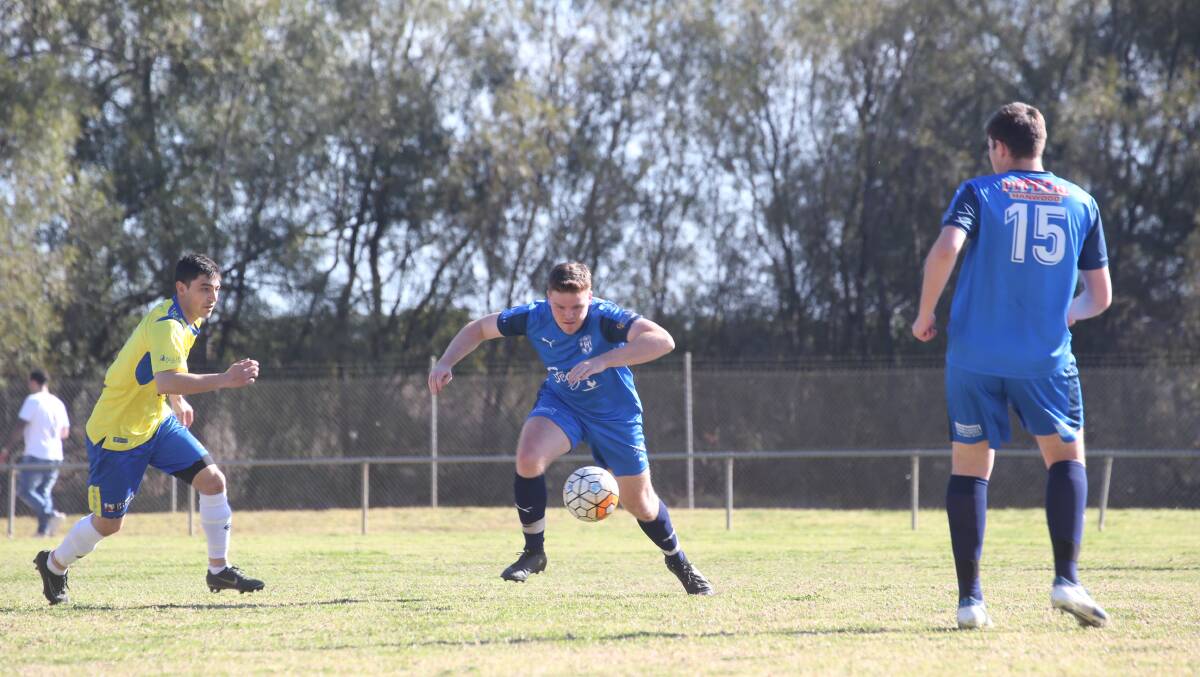 ON THE MOVE: Hanwood's Thomas Treverrow in action last year. Picture: Anthony Stipo, Area News
