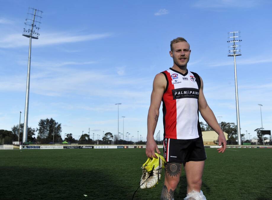 LONG ROAD: North Wagga star Lachie Highfield can't wait to play in a grand final, three years after watching one convinced him to come to the Saints. Picture: Chelsea Sutton