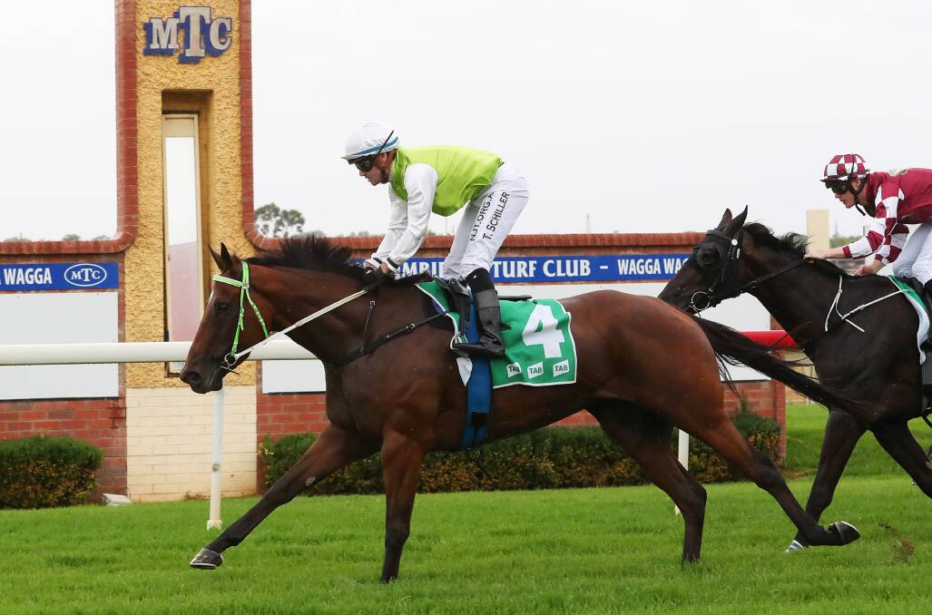 Mahsinger wins at Wagga on Australia Day for trainer Gary Colvin.