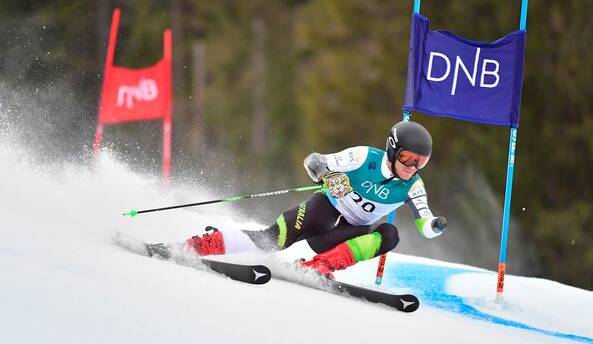 BIG TIME: The World Para Snow Sport Championships marked Hanlon's arrival as a world class alpine skier. 