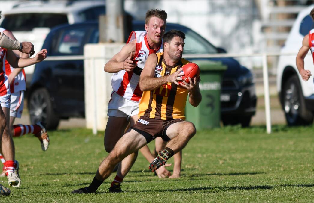 BIG GAME: Ben Absolum led the way in East Wagga-Kooringal's 59-point win over CSU, their first straight victory this year. 
