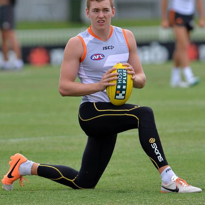 OPEN TRAINING: Townsend in Wagga with the Giants in 2014. Picture: The Daily Advertiser