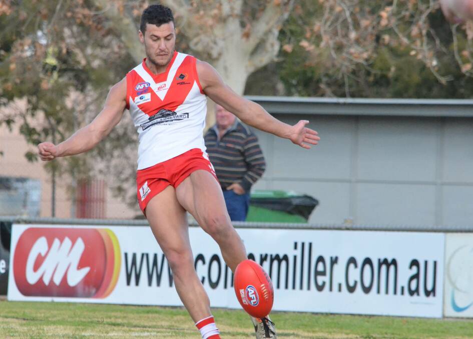 IMPORTANT ROLE: Griffith Swans star Jordan Iudica will start in the midfield for Riverina League against his home town, Canberra. 