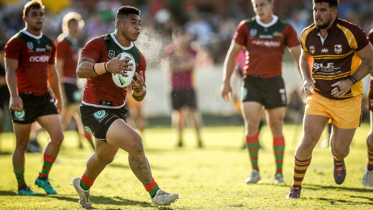 Souths were relentless in attack, continually coming at the Riverina defence. Picture: James Wiltshire
