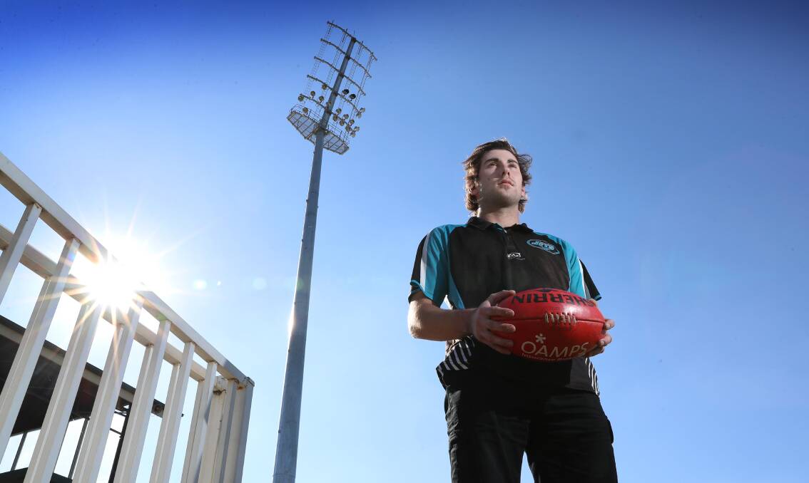 RAY OF LIGHT: Northern Jets' Isaac Pattison still can't quite believe that he's playing senior football, after a lifetime of hoping. Picture: Les Smith