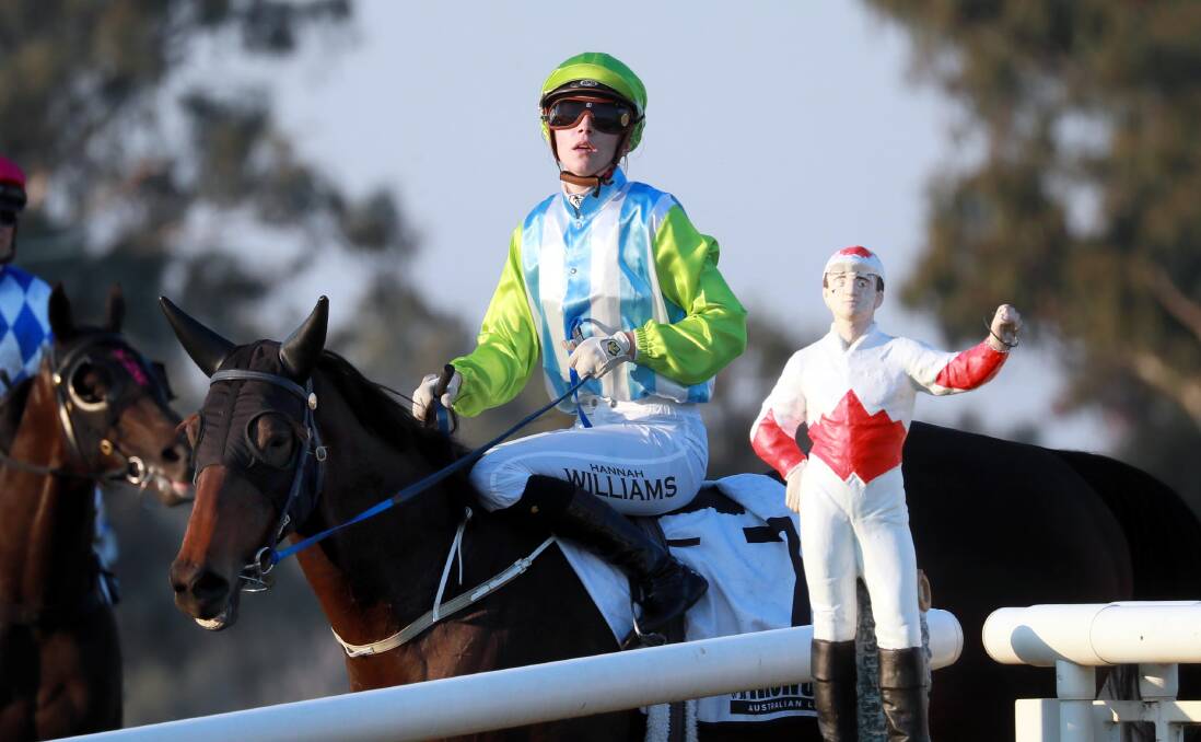 Williams after a win at Wagga in the autumn, aboard Magnavale in the Town Plate Prelude. Picture: Les Smith