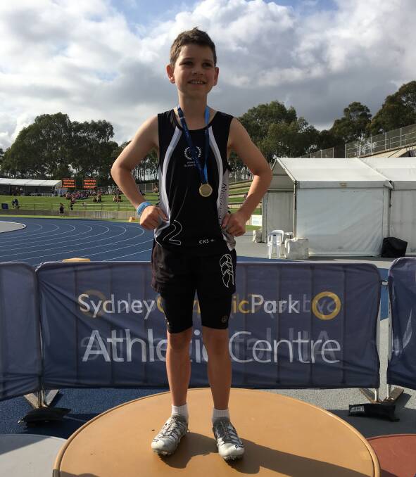 TOP PERFORMANCE: Sturt Public School's Charlie Harper after winning gold in his 200m at the NSW PSSA state championships. 