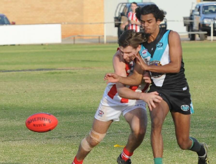 Jacon Lampton playing for the Northern Jets against CSU last year. Picture: Peter Doherty