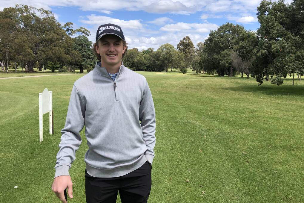 NEW CHAPTER: Bart Carroll at the Wagga Country Club on Thursday, having completed his HSC and preparing for another club championship. Picture: Peter Doherty