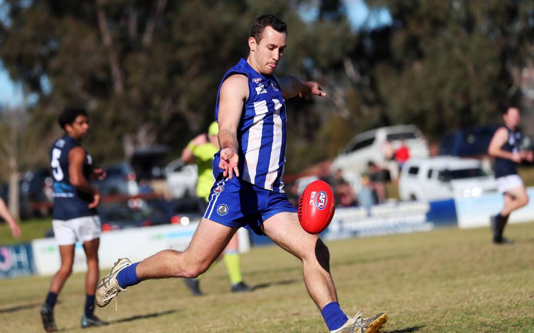 BEST AND FAIREST: Max Richardson was a revelation at centre-half-back for Temora last year. The 'Roos are worried that tight salary cap restrictions will see them lose players. 