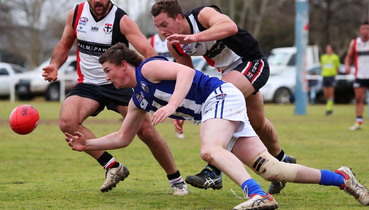GOOD NEWS: Temora midfielder Colby Poole was cleared of another ruptured anterior cruciate ligament in his knee and is hoping to return against East Wagga-Kooringal on Saturday. Picture: Emma Hillier