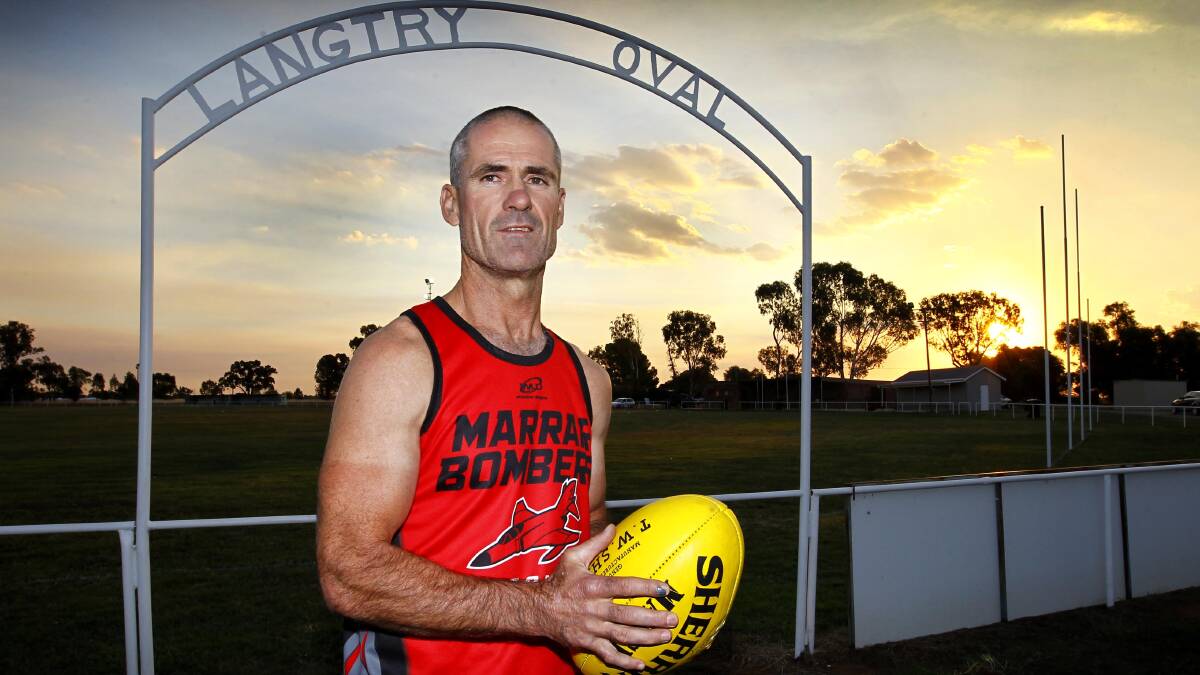 GOING AGAIN: Marrar coach Shane Lenon, pictured ahead of his first game in charge of the Bombers in 2017, has committed to another season at the club. Picture: Les Smith