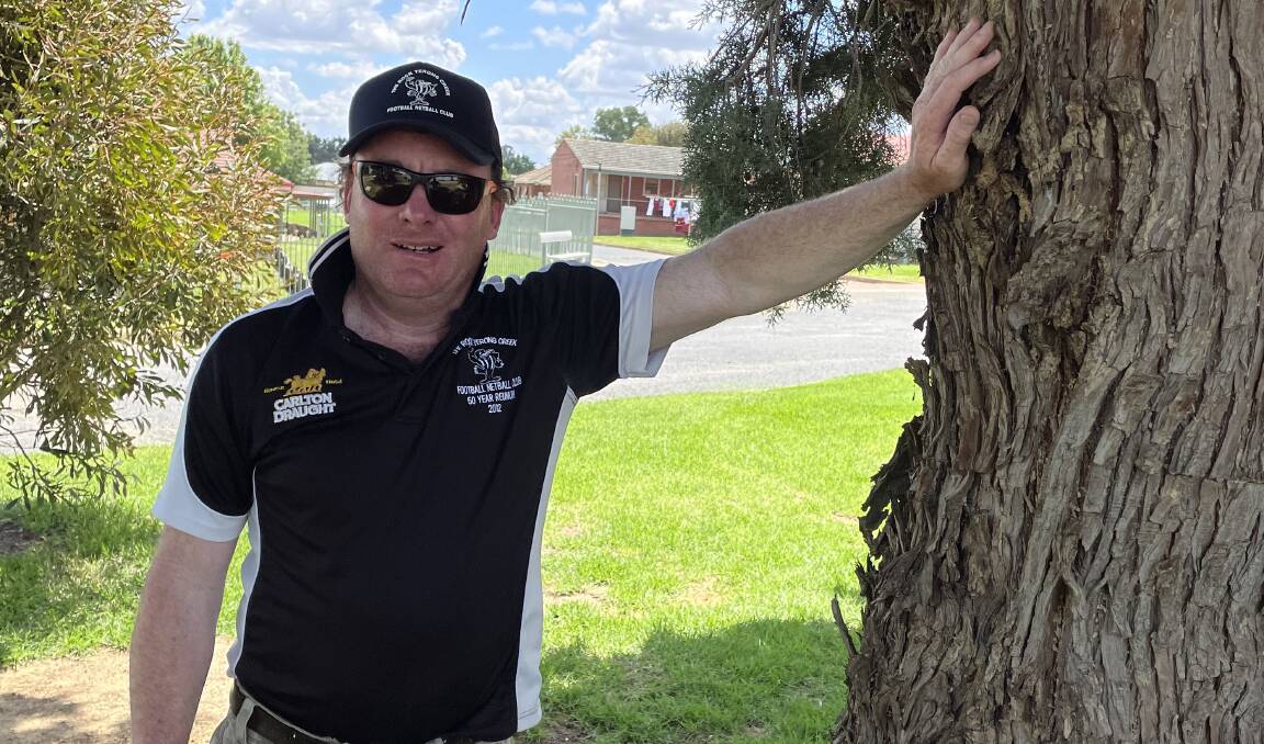 The Rock-Yerong Creek supporter, goal umpire and proud volunteer Brodie Moore was over the moon after being recognised by the Magpies. Picture: Peter Doherty