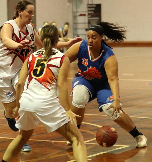 WELCOME RETURN: Khiani Clark and fellow import Shakera Barnes are back for the Blaze who, along with the Wagga Heat, are taking on Queanbeyan on Saturday. 