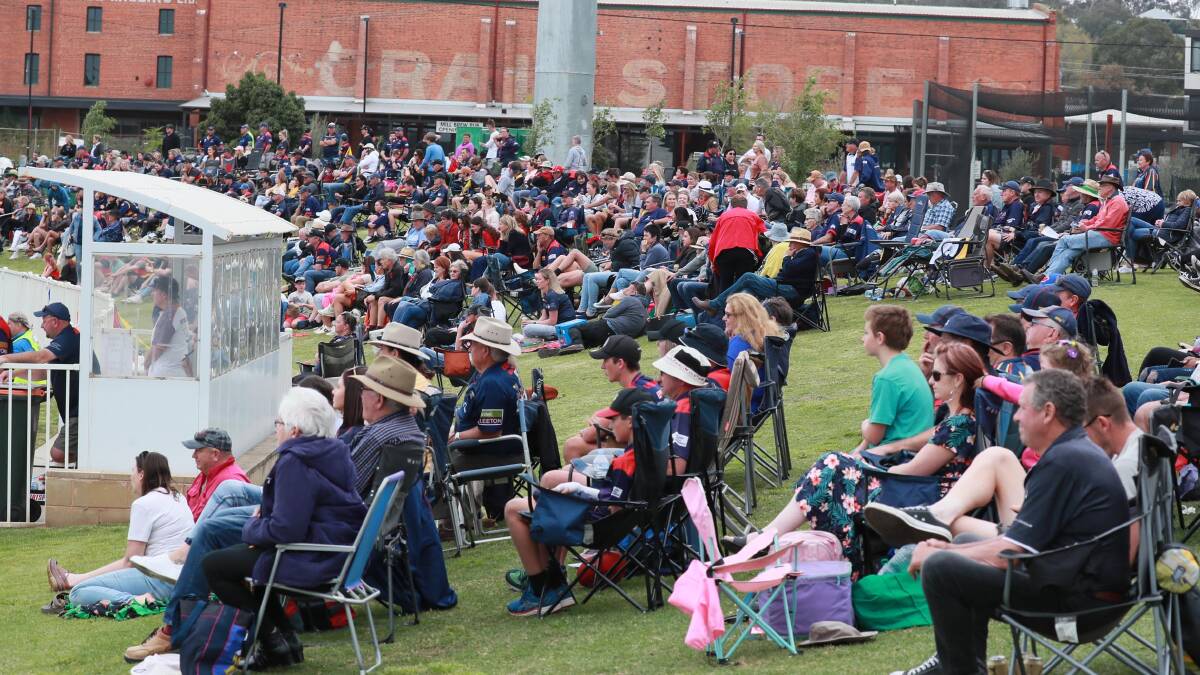 The crowd at last year's AFL Riverina Championship grand final. Picture: Les Smith