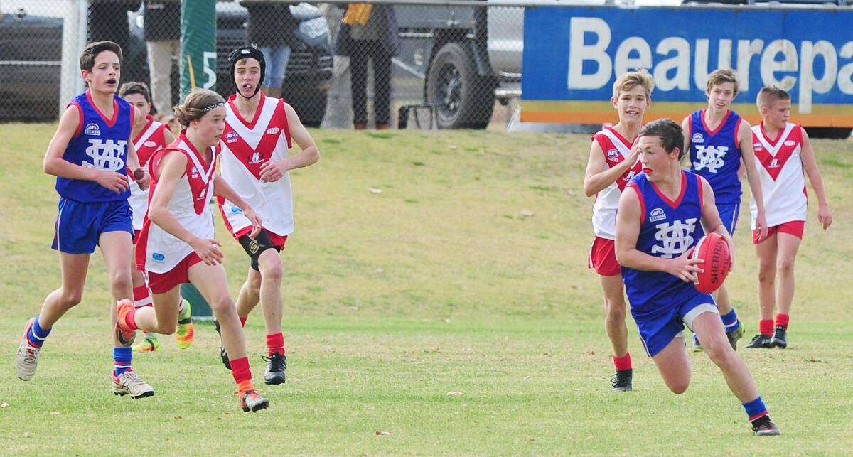 The best of Wagga and District Juniors and South West Juniors play off in the under 13s representative game in Narrandera earlier this year. The impact on both WDJFNL and SWJFNL are key concerns of the Farrer League having its own juniors.
